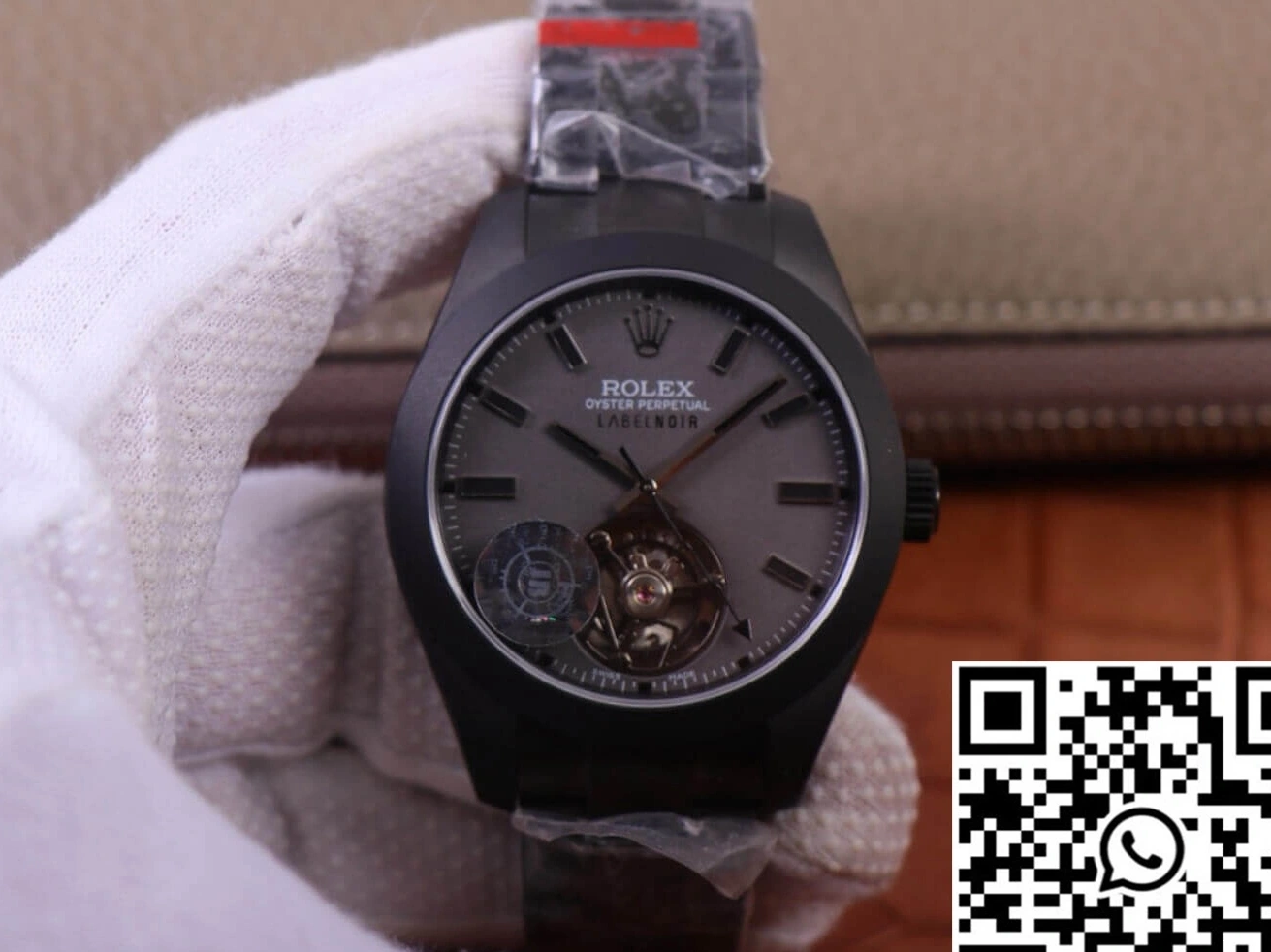 Label LNT01HS-001 JB Black case 116400 Factory Replica watch Rolex Base Noir Milgauss Design 0816